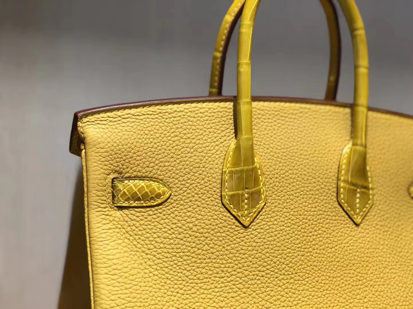 Hermès（爱马仕）Birkin 25cm touch 系列 9D琥珀黄 金扣