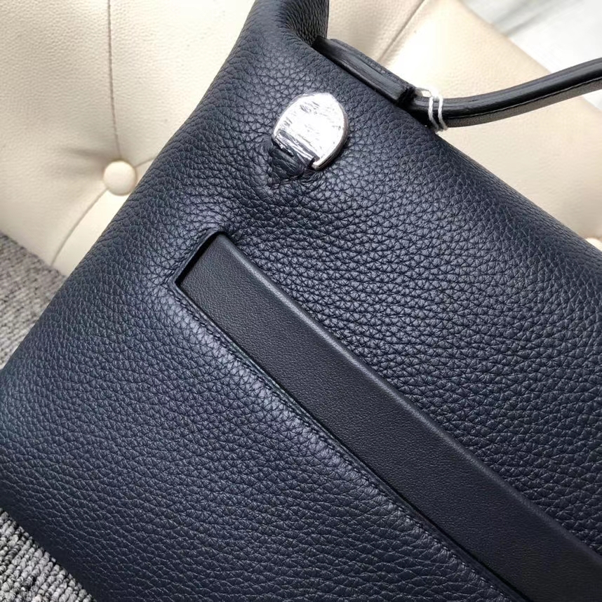Hermès（爱马仕）2424 2Z 午夜蓝拼色 银扣 特殊定制