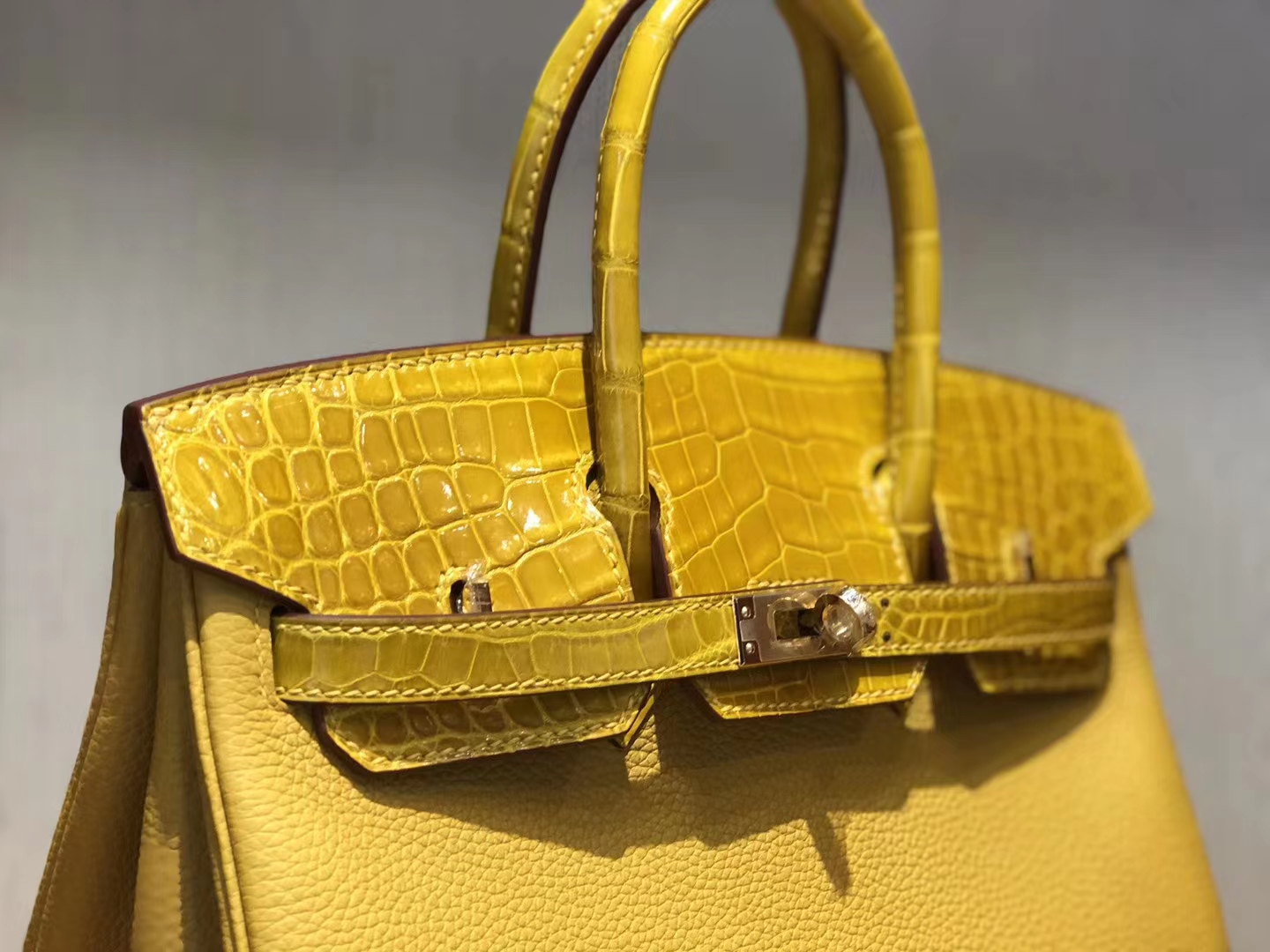 Hermès（爱马仕）Birkin 25cm touch 系列 9D琥珀黄 金扣
