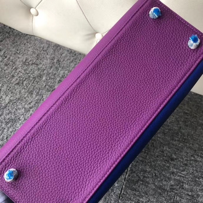 Hermès（爱马仕）kelly 25cm togo 原厂小牛皮 三拼色 金扣 马蹄印 定制