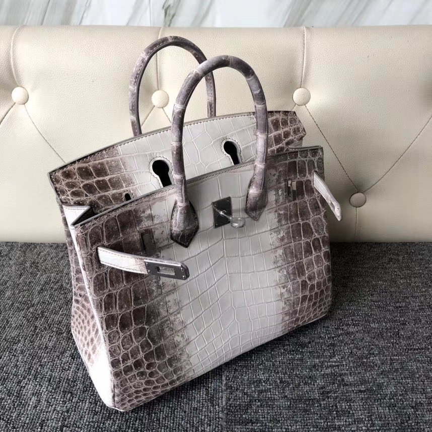 Hermès(爱马仕)Birkin 25cm Himalaya 喜马拉雅 银扣 顶级手缝 包中皇后 超美 品相完美-拉尔森鳄鱼皮具定制 - 爱马仕包包官网 Hermès(爱马仕)Birkin 25cm Himalaya 喜马拉雅 银扣 顶级手缝 包中皇后 超美 品相完美