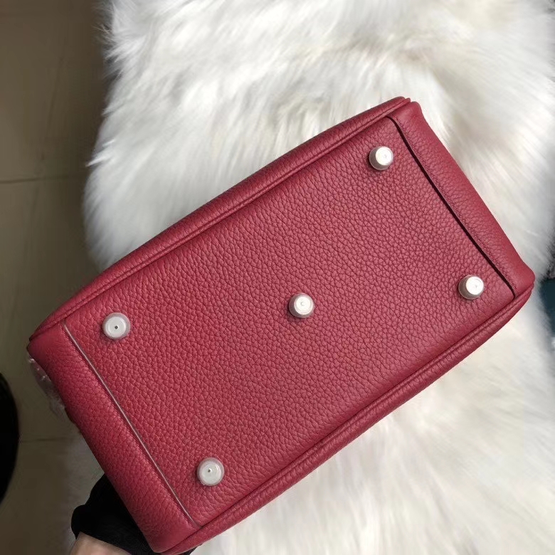 Hermès(爱马仕)Lindy 26cm Tc 皮 k1 石榴红 rouge grenat 银扣 顶级手缝-拉尔森鳄鱼皮具定制 - 爱马仕包包官网 Hermès(爱马仕)Lindy 26cm Tc 皮 k1 石榴红 rouge grenat 银扣 顶级手缝