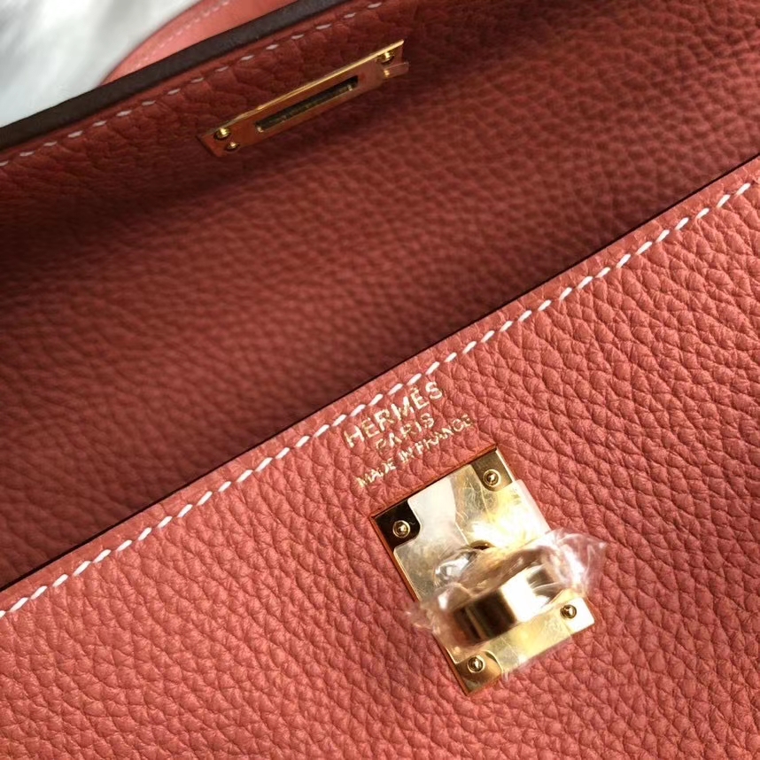 Hermès(爱马仕)Kelly 25cm 原厂小牛皮 togo 4E 枫叶棕 金扣 顶级手缝 超美现货-拉尔森鳄鱼皮具定制 - 爱马仕包包官网 Hermès(爱马仕)Kelly 25cm 原厂小牛皮 togo 4E 枫叶棕 金扣 顶级手缝 超美现货