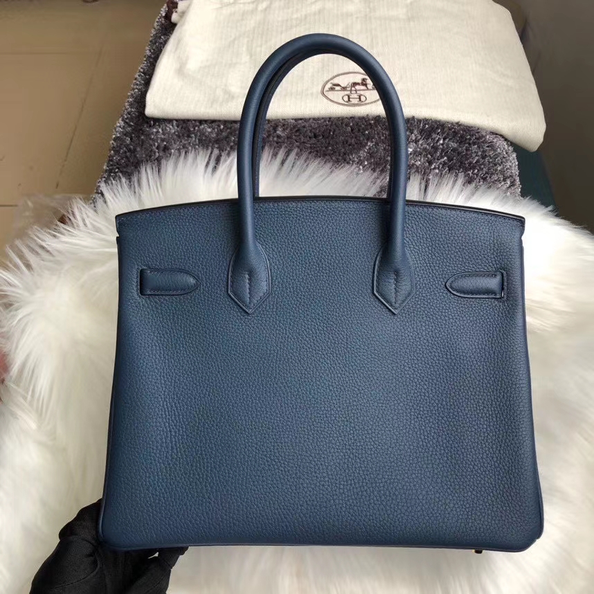 Hermès(爱马仕)Birkin 30cm 原厂小牛皮 togo 1p 鸭子蓝 金扣 顶级手缝-拉尔森鳄鱼皮具定制 - 爱马仕包包官网 Hermès(爱马仕)Birkin 30cm 原厂小牛皮 togo 1p 鸭子蓝 金扣 顶级手缝