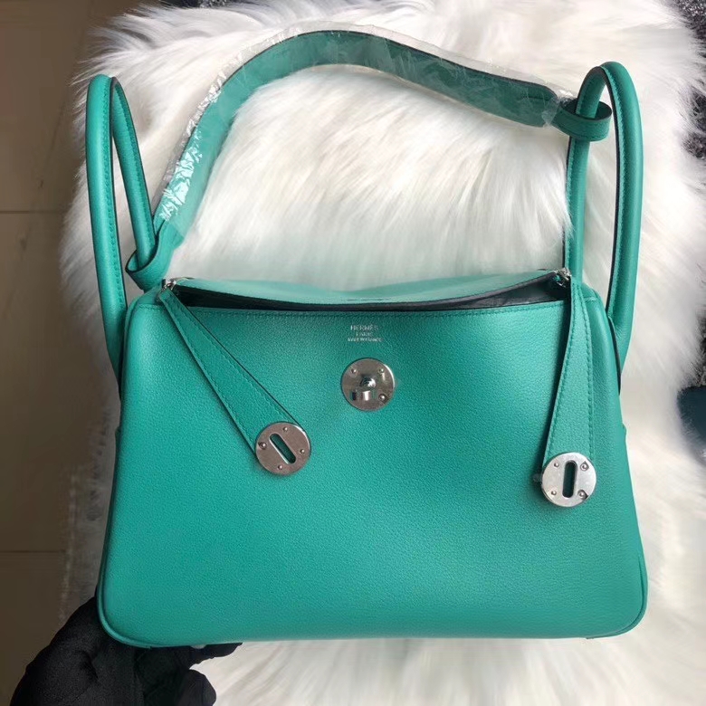 Hermès（爱马仕）Lindy 26cm Swift 7F 孔雀蓝🦚 银扣 顶级手缝 颜色好美