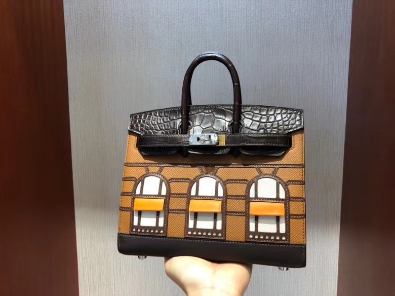 Hermès（爱马仕）Birkin 25cm 小房子 棕色 银扣 顶级手缝 现货