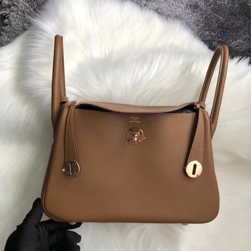Hermès（爱马仕）Lindy 26cm Evecolor D0 犬米色 金扣 顶级手缝 定制