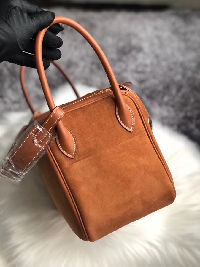 Hermès（爱马仕）Lindy 26cm 麂皮swift金棕色 金扣 顶级手缝