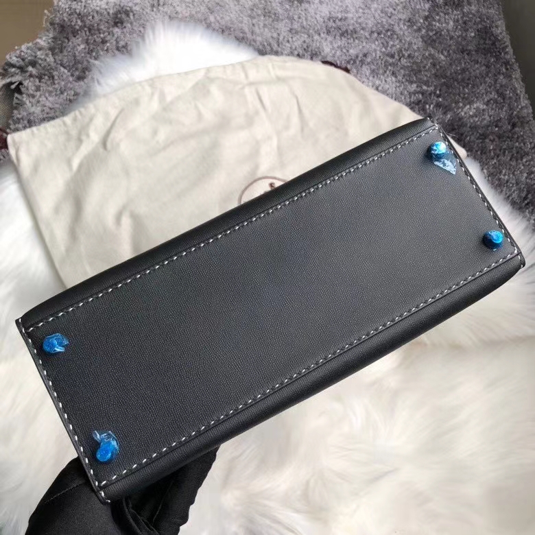 Hermès（爱马仕）Kelly 28cm GM 皮 ck89 黑色 Noir 银扣 顶级手缝 定制