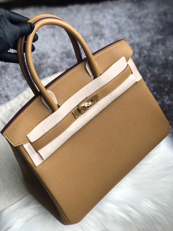 Hermès（爱马仕）Birkin 30cm 原厂小牛皮 togo U8 Bronze Dore 铜金色 金扣 秋冬新色