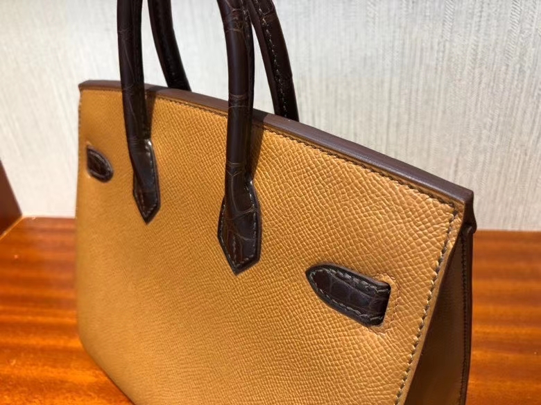 Hermès（爱马仕）Birkin 25cm 小房子 棕色 银扣 顶级手缝 现货