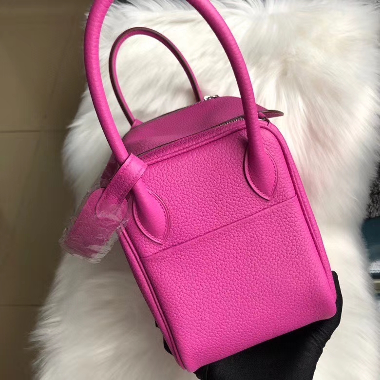 Hermès（爱马仕）Lindy 26cm Tc 皮  9i 玉兰粉 银扣 顶级手缝