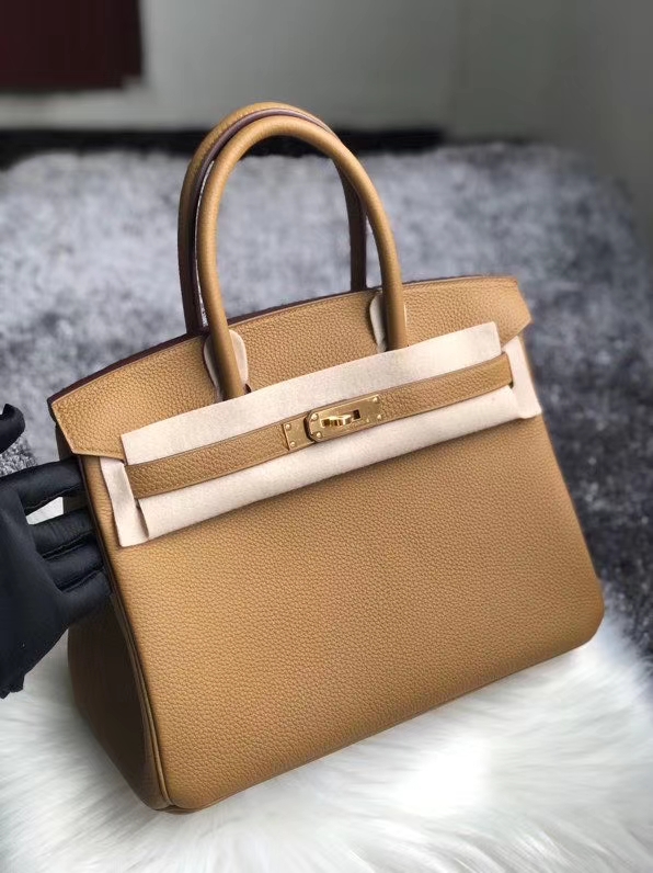 Hermès（爱马仕）Birkin 30cm 原厂小牛皮 togo U8 Bronze Dore 铜金色 金扣 秋冬新色