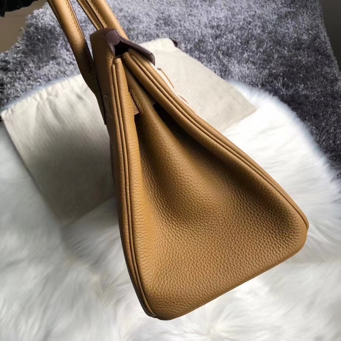 Hermès（爱马仕）Birkin 30cm 原厂小牛皮 togo U8 Bronze Dore 铜金色 金扣 秋冬新色