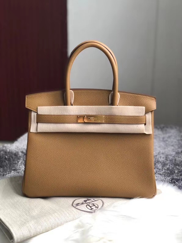 Hermès（爱马仕）Birkin 30cm 原厂小牛皮 togo U8 Bronze Dore 铜金色 金扣 秋冬新色