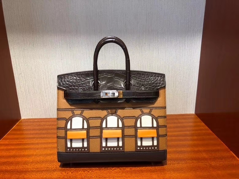 Hermès（爱马仕）Birkin 25cm 小房子 棕色 银扣 顶级手缝 现货
