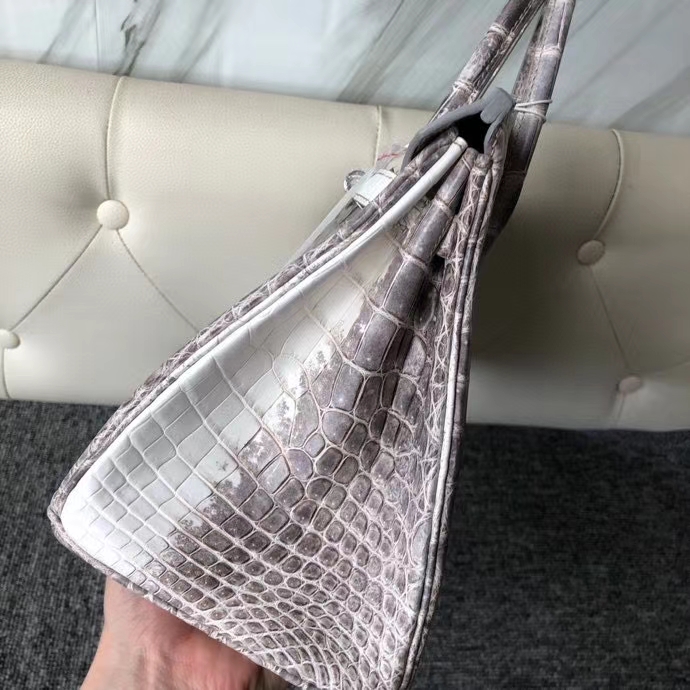 Hermès（爱马仕）Birkin 25cm Himalaya 喜马拉雅 银扣 顶级手缝 包中皇后 超美