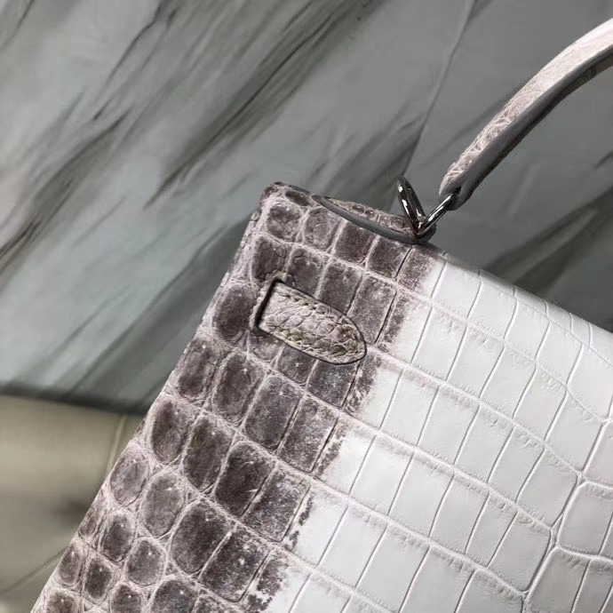 Hermès(爱马仕)Kelly 25cm Himalaya 喜马拉雅 银扣 顶级手缝 品相完美 现货-拉尔森鳄鱼皮具定制 - 爱马仕包包官网 Hermès(爱马仕)Kelly 25cm Himalaya 喜马拉雅 银扣 顶级手缝 品相完美 现货