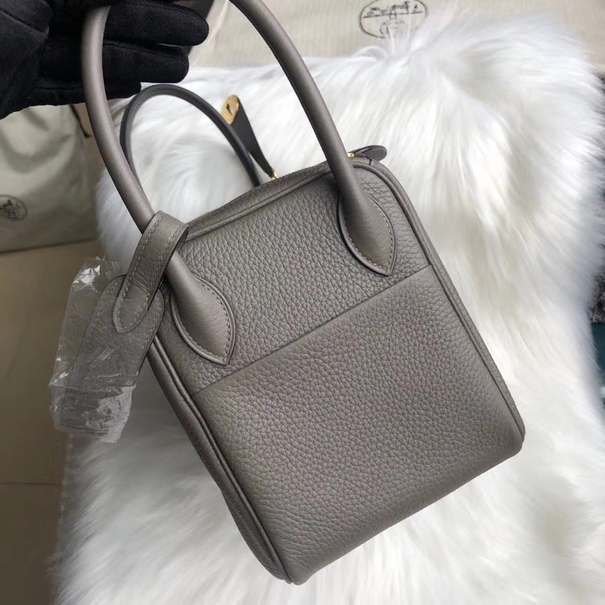 Hermès(爱马仕)Lindy 26cm TC 8F 锡器灰 Etain 金扣 顶级手缝 现货-拉尔森鳄鱼皮具定制 - 爱马仕包包官网 Hermès(爱马仕)Lindy 26cm TC 8F 锡器灰 Etain 金扣 顶级手缝 现货