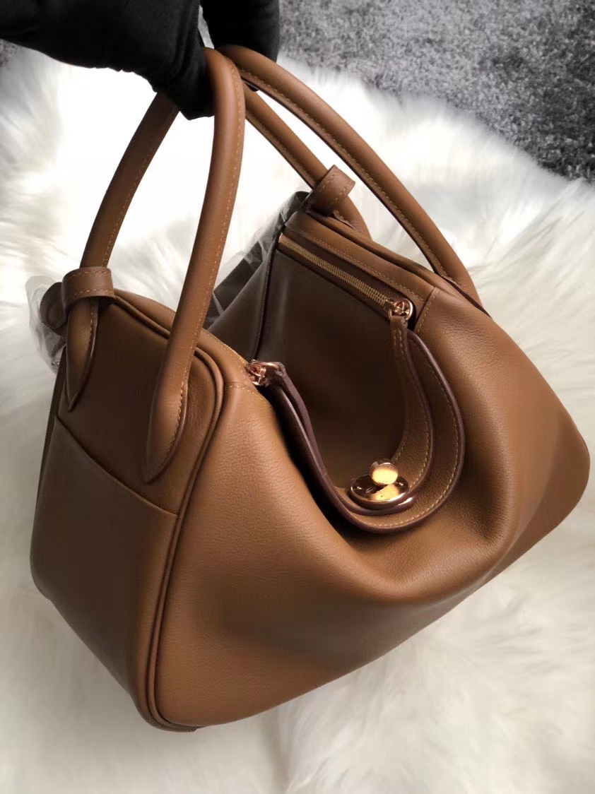 Hermès（爱马仕）Lindy 26cm Evecolor D0 犬米色 金扣 顶级手缝 定制