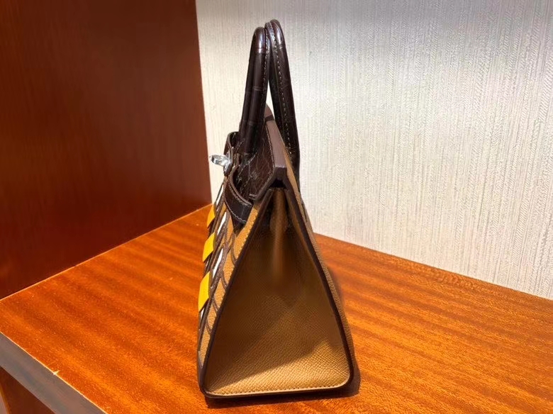 Hermès（爱马仕）Birkin 25cm 小房子 棕色 银扣 顶级手缝 现货