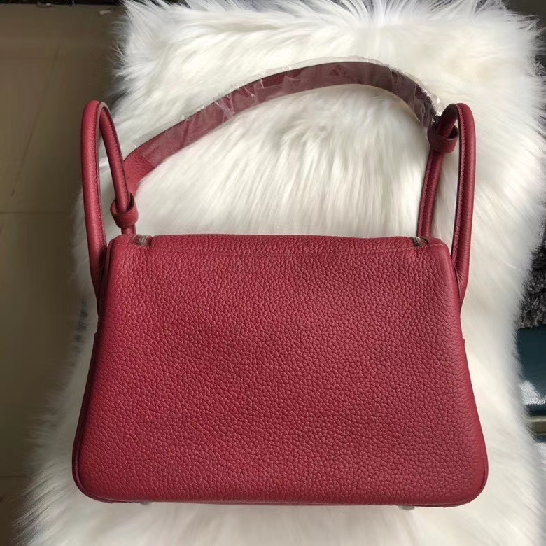 Hermès(爱马仕)Lindy 26cm Tc 皮 k1 石榴红 rouge grenat 银扣 顶级手缝-拉尔森鳄鱼皮具定制 - 爱马仕包包官网 Hermès(爱马仕)Lindy 26cm Tc 皮 k1 石榴红 rouge grenat 银扣 顶级手缝