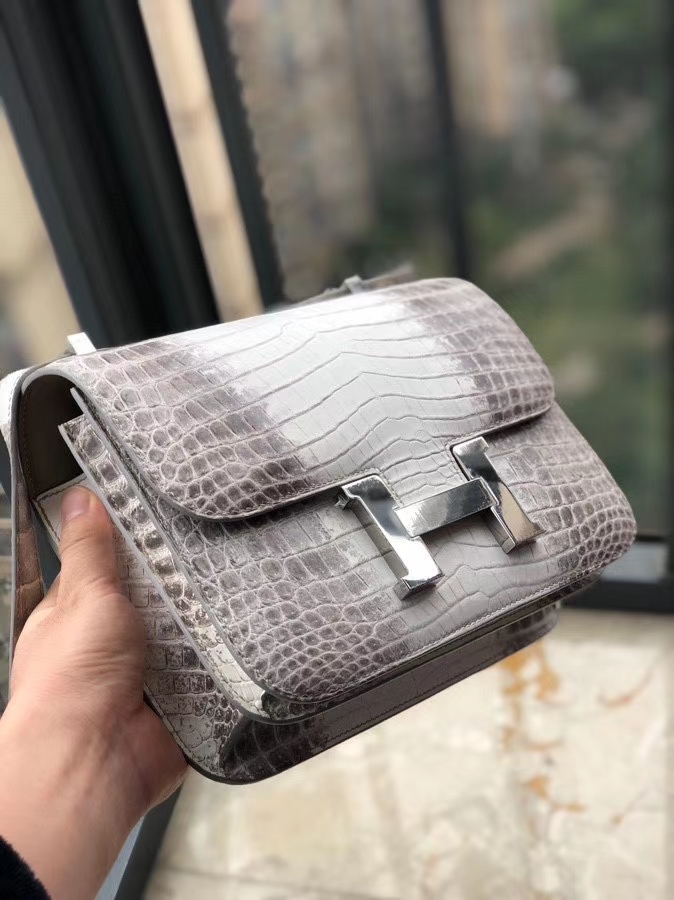 Hermès(爱马仕)Constance 24cm Himalaya 喜马拉雅 银扣 顶级手缝 品相完美-拉尔森鳄鱼皮具定制 - 爱马仕包包官网 Hermès(爱马仕)Constance 24cm Himalaya 喜马拉雅 银扣 顶级手缝 品相完美