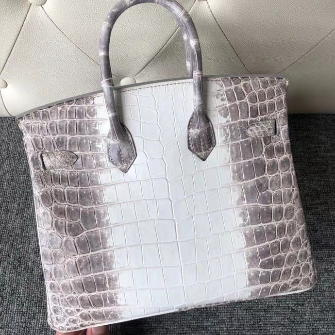 Hermès（爱马仕）Birkin 25cm Himalaya 喜马拉雅 银扣 顶级手缝 包中皇后 超美