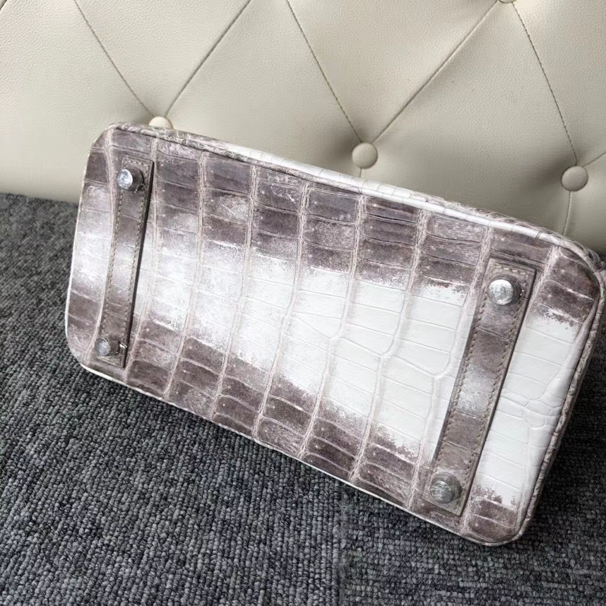 Hermès(爱马仕)Birkin 25cm Himalaya 喜马拉雅 银扣 顶级手缝 包中皇后 超美 品相完美-拉尔森鳄鱼皮具定制 - 爱马仕包包官网 Hermès(爱马仕)Birkin 25cm Himalaya 喜马拉雅 银扣 顶级手缝 包中皇后 超美 品相完美