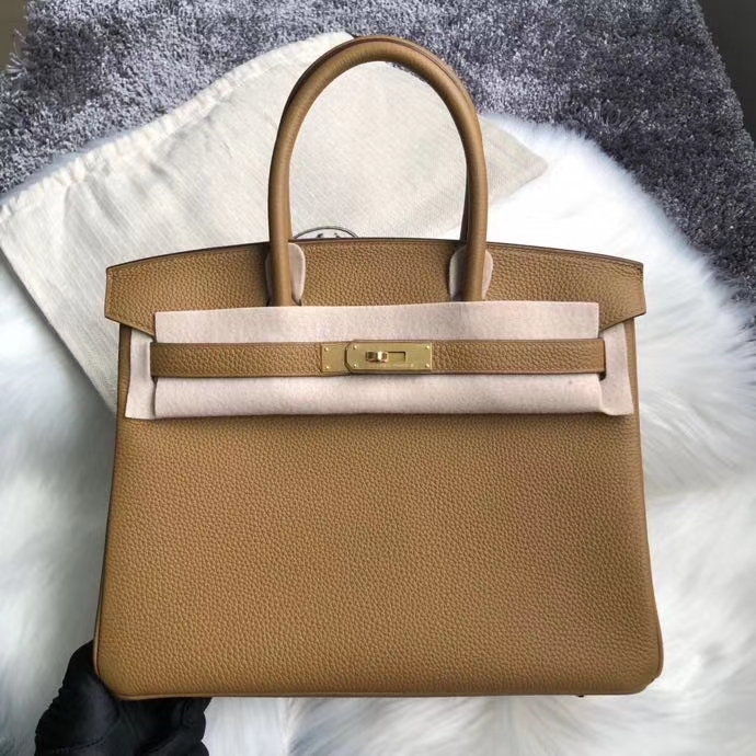 Hermès（爱马仕）Birkin 30cm 原厂小牛皮 togo U8 Bronze Dore 铜金色 金扣 秋冬新色