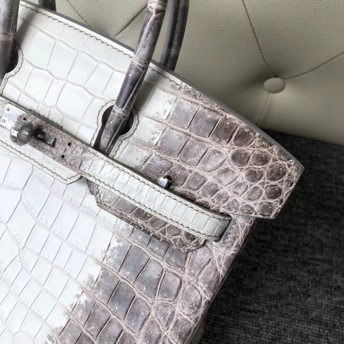 Hermès（爱马仕）Birkin 25cm Himalaya 喜马拉雅 银扣 顶级手缝 包中皇后 超美