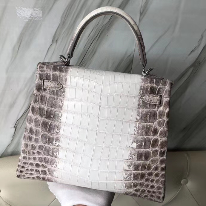 Hermès(爱马仕)Kelly 25cm Himalaya 喜马拉雅 银扣 顶级手缝 品相完美 现货-拉尔森鳄鱼皮具定制 - 爱马仕包包官网 Hermès(爱马仕)Kelly 25cm Himalaya 喜马拉雅 银扣 顶级手缝 品相完美 现货