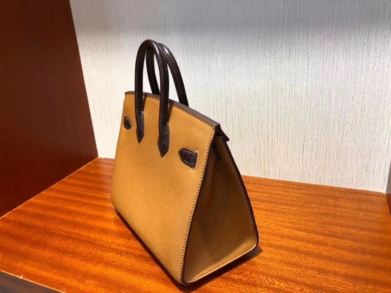 Hermès（爱马仕）Birkin 25cm 小房子 棕色 银扣 顶级手缝 现货