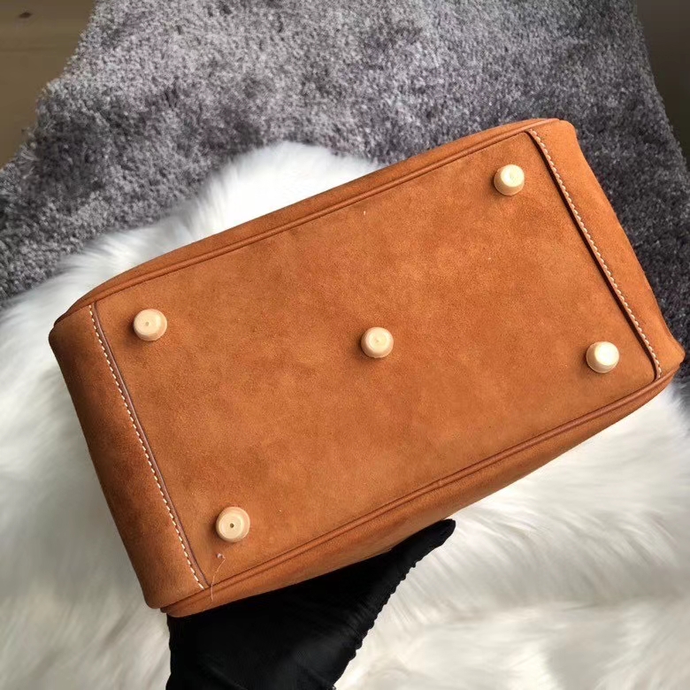 Hermès（爱马仕）Lindy 26cm 麂皮swift金棕色 金扣 顶级手缝