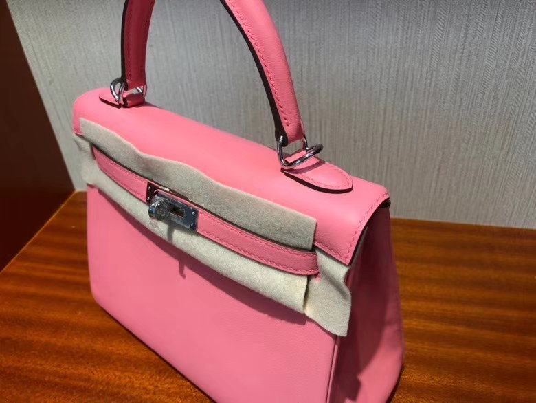 Hermès（爱马仕）Kelly 25cm Swift K4 夏日玫瑰粉 银扣 顶级手缝 粉粉嫩嫩 超美