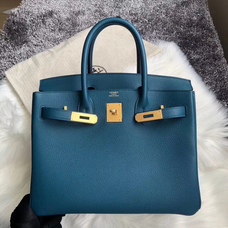 Hermès(爱马仕)Birkin 30cm 原厂小牛皮 togo W0 博斯普鲁斯绿 金扣 顶级手缝-拉尔森鳄鱼皮具定制 - 爱马仕包包官网 Hermès(爱马仕)Birkin 30cm 原厂小牛皮 togo W0 博斯普鲁斯绿 金扣 顶级手缝