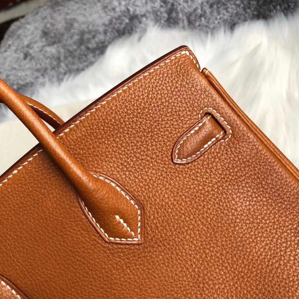 Hermès(爱马仕)Birkin 25cm 颗粒马鞍皮 金棕色 gold 金扣 银扣 顶级手缝 现货-拉尔森鳄鱼皮具定制 - 爱马仕包包官网 Hermès(爱马仕)Birkin 25cm 颗粒马鞍皮 金棕色 gold 金扣 银扣 顶级手缝 现货