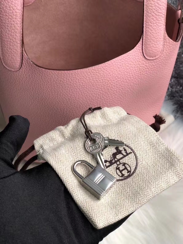 Hermès（爱马仕）Picotin 18cm 3Ｑ粉 rose sakura 银扣 顶级手缝