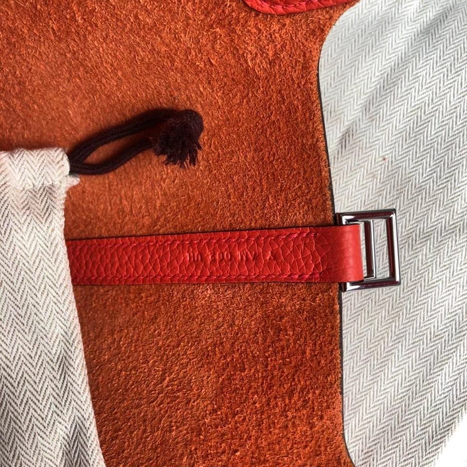 Hermès（爱马仕）Picotin 菜篮包 18cm 原厂御用顶级皮 clememce 9J 火焰橙 银扣 顶级手缝
