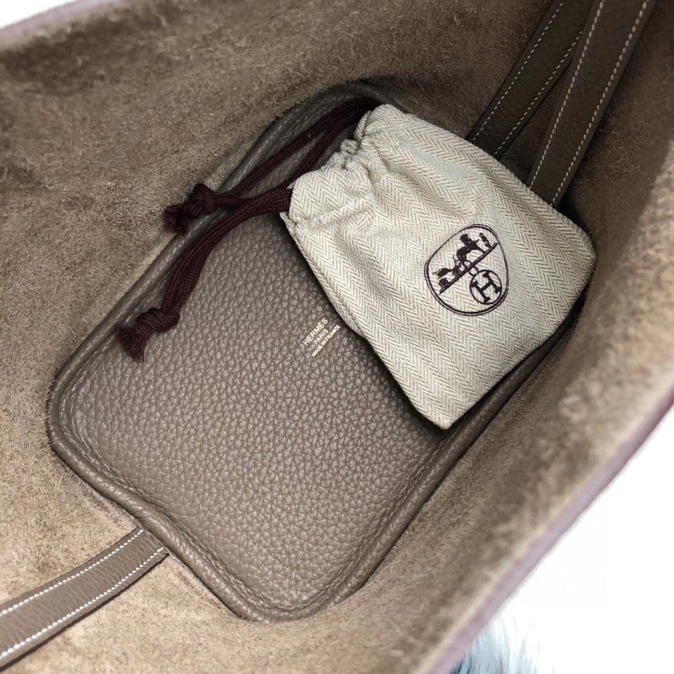Hermès（爱马仕）Picotin 18cm 原厂御用顶级TC皮  ck37 大象灰 Gold 金扣