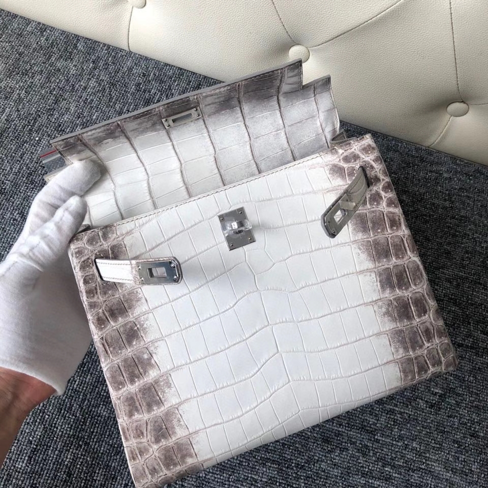Hermès(爱马仕)kelly 25cm Himalaya 喜马拉雅 银扣 顶级手缝 品相完美-拉尔森鳄鱼皮具定制 - 爱马仕包包官网 Hermès(爱马仕)kelly 25cm Himalaya 喜马拉雅 银扣 顶级手缝 品相完美
