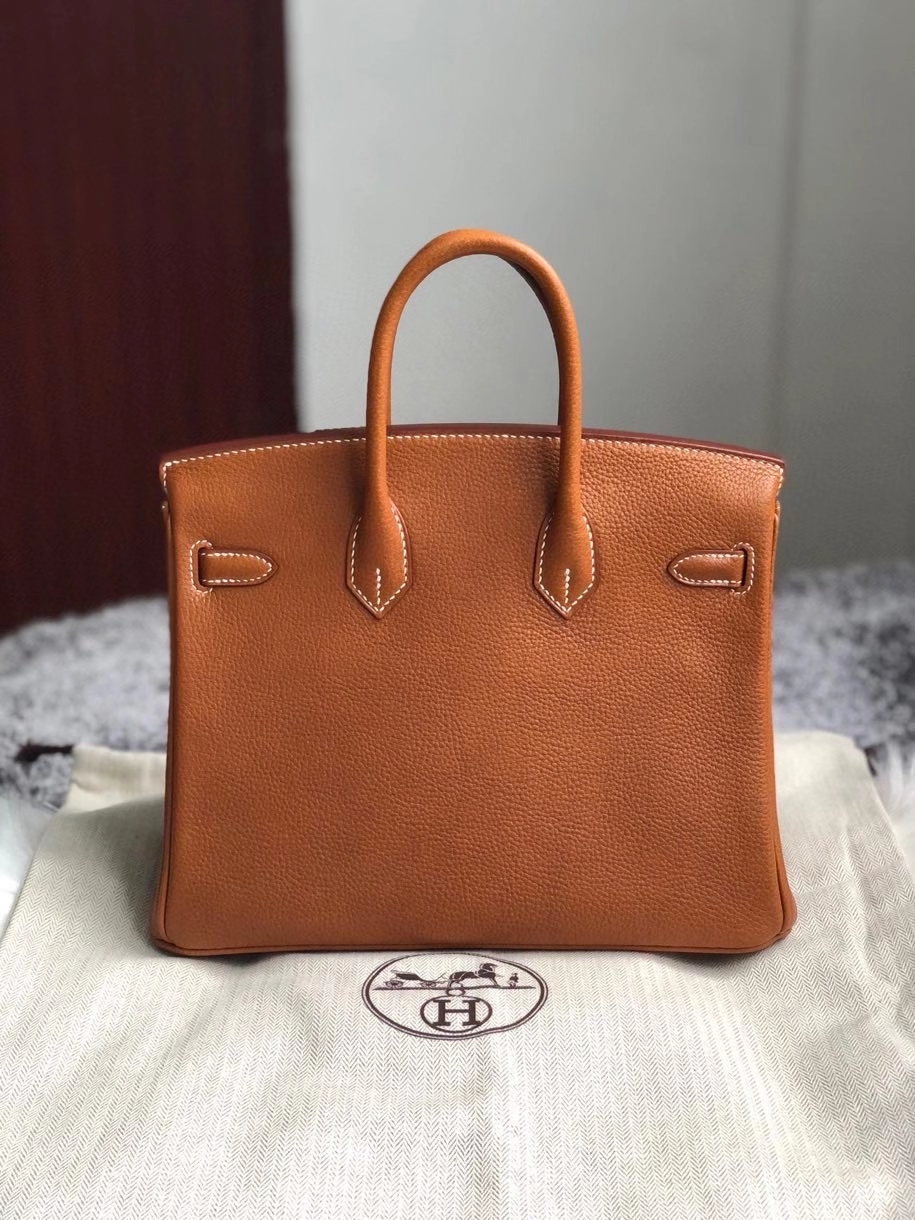 Hermès（爱马仕）Birkin 25cm 颗粒马鞍皮 金棕色 gold 金扣 银扣 顶级手缝 现货