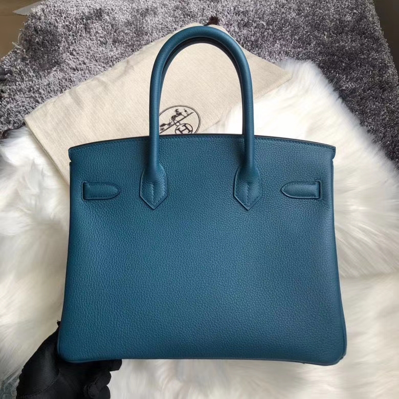 Hermès（爱马仕）Birkin 30cm 原厂小牛皮 togo W0 博斯普鲁斯绿 金扣 顶级手缝