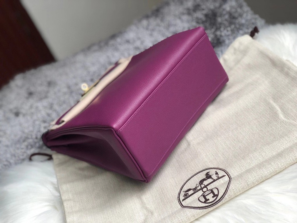 Hermès（爱马仕）Kelly ado evecolor p9 海葵紫 Anemone 金扣 顶级手缝 定制