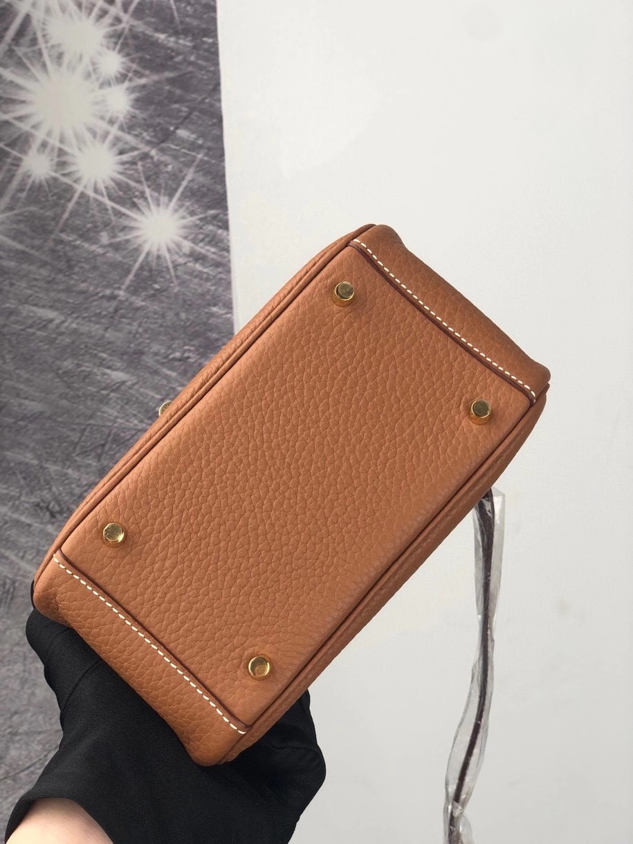 Hermès（爱马仕）Mini lindy ck37 金棕色 Gold 金扣 银扣 顶级手缝 现货