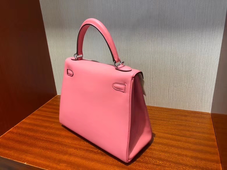Hermès（爱马仕）Kelly 25cm Swift K4 夏日玫瑰粉 银扣 顶级手缝 粉粉嫩嫩 超美