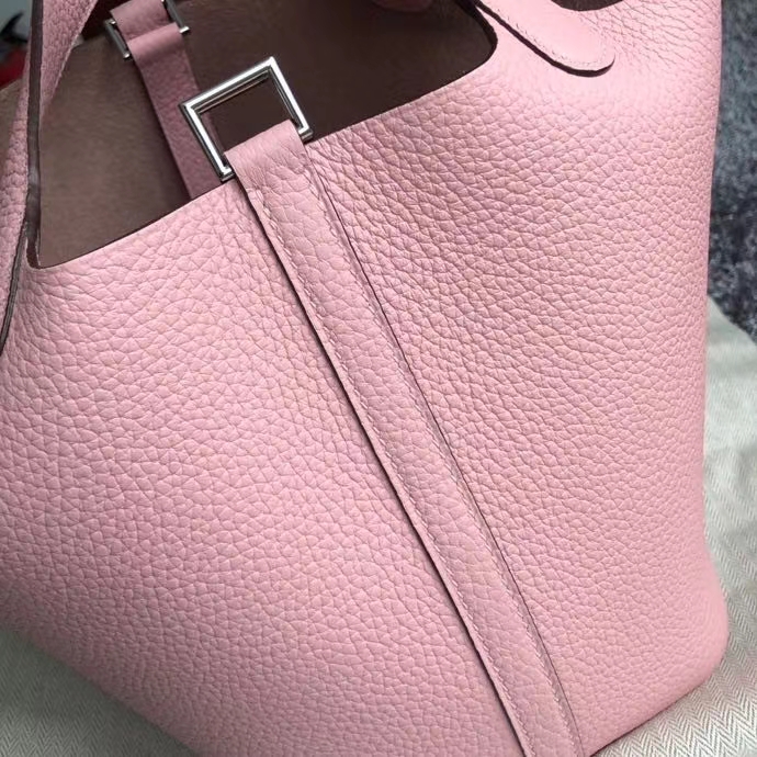 Hermès（爱马仕）Picotin 18cm 3Ｑ粉 rose sakura 银扣 顶级手缝
