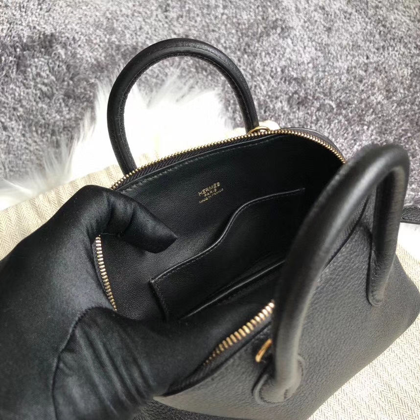 Hermès(爱马仕)Mini Bolide 山羊皮 Chevre ck89 黑色 Noir 金扣 顶级手缝 定制-拉尔森鳄鱼皮具定制 - 爱马仕包包官网 Hermès(爱马仕)Mini Bolide 山羊皮 Chevre ck89 黑色 Noir 金扣 顶级手缝 定制