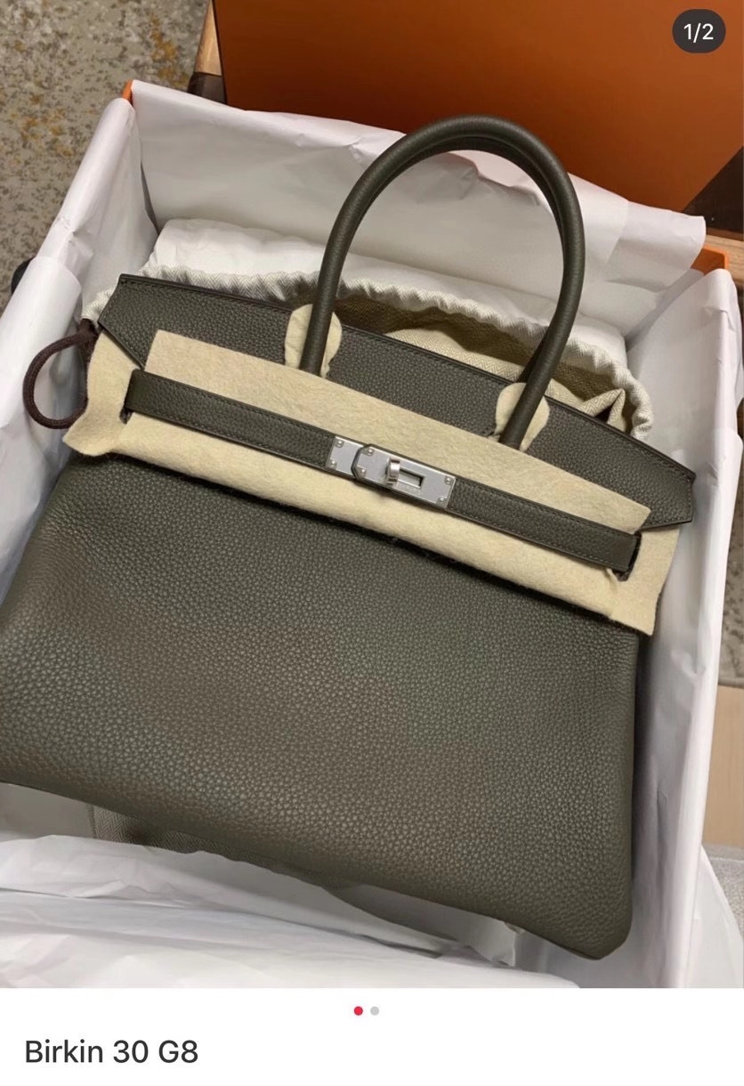 Hermès（爱马仕）最新色 G8 Vert Maquis 橄榄绿 定制 Birkin 25cm 30cm