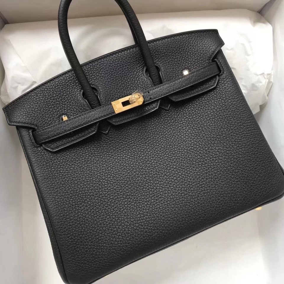Hermès（爱马仕）ck89 黑色 Noir Birkin 25cm 金扣 现货